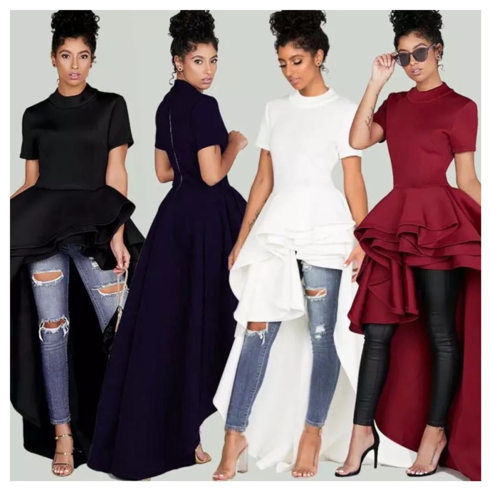 Get The Look Black Layered High Low Tunic Top - Picture 4 of 4